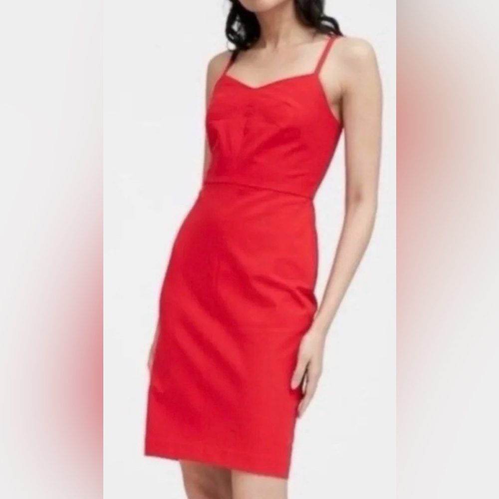 Banana Republic Coral/Hot Pink Spaghetti Strap Dress NWT